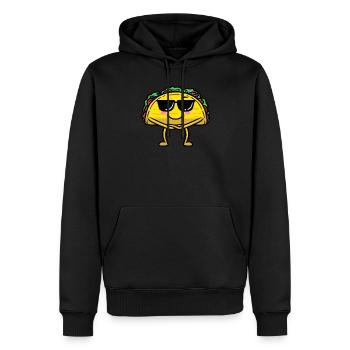 Taco Emoticon solbriller - Herre Premium økologisk hoodie - sort - Foran - Nico (187cm)