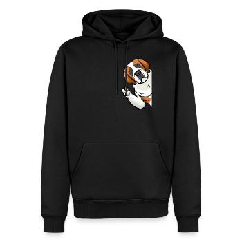St. Bernard Dog St. Bernard Dog - Men’s Premium Organic Hoodie - black - Front - Nico (187cm)