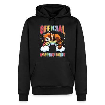 Chemise de couchage officielle Red Panda Sleeper - Sweat à capuche Premium bio Homme - noir - Devant - Nico (187cm)