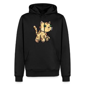 Orange Katze Niedliches Kuscheltier - Männer Premium Bio Hoodie - Schwarz - Vorne - Nico (187cm)