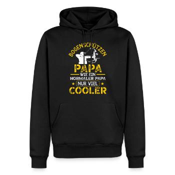 Bogenschützen Papa Bogenschießen - Männer Premium Bio Hoodie - Schwarz - Vorne - Nico (187cm)