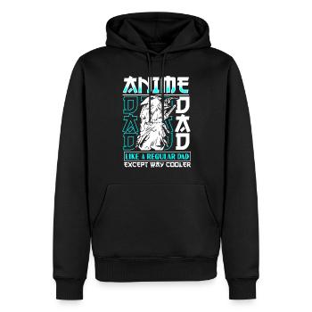 Anime Papa Père Otaku - Sweat à capuche Premium bio Homme - noir - Devant - Nico (187cm)