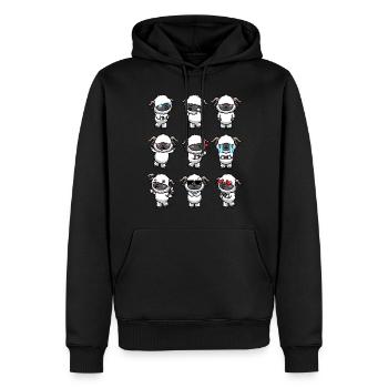 Walliser Schwarznasenschaf Schafe - Männer Premium Bio Hoodie - Schwarz - Vorne - Nico (187cm)