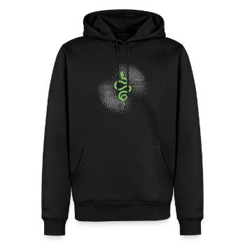 Serpent - Sweat à capuche Premium bio Homme - noir - Devant - Nico (187cm)