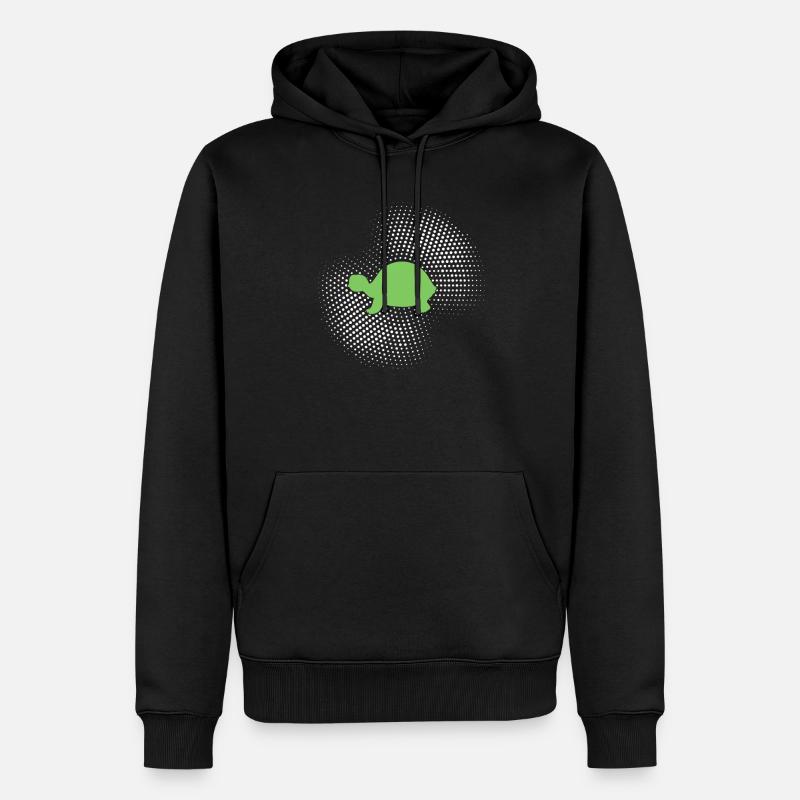 Tortue - Sweat à capuche Premium bio Homme - noir
