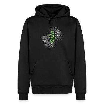 Serpent - Sweat à capuche Premium bio Homme - noir - Devant - Nico (187cm)
