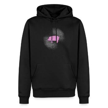 Cochon - Sweat à capuche Premium bio Homme - noir - Devant - Nico (187cm)