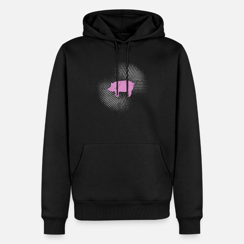 Cochon - Sweat à capuche Premium bio Homme - noir