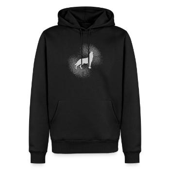 wolf - Männer Premium Bio Hoodie - Schwarz - Vorne - Nico (187cm)