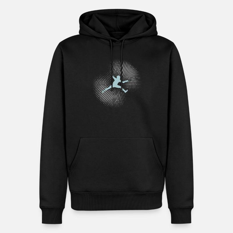 Fechten - Männer Premium Bio Hoodie - Schwarz