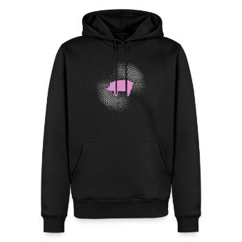 Cochon - Sweat à capuche Premium bio Homme - noir - Devant - Nico (187cm)
