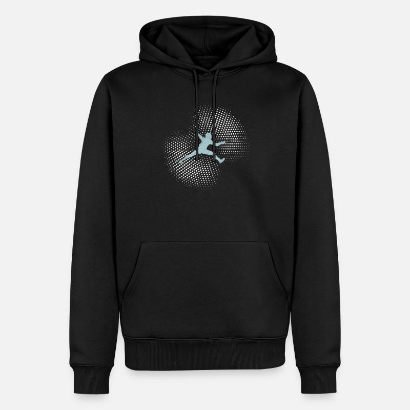 Fechten - Männer Premium Bio Hoodie - Schwarz