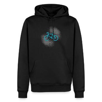 Bicyclette - Sweat à capuche Premium bio Homme - noir - Devant - Nico (187cm)