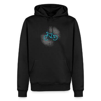 Bicyclette - Sweat à capuche Premium bio Homme - noir - Devant - Nico (187cm)