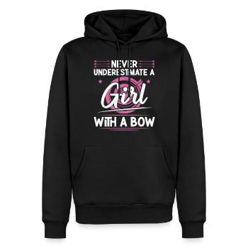 Tir à l’arc Archer Archer Fille Jamais - Sweat à capuche Premium bio Homme - noir - Devant - Nico (187cm)