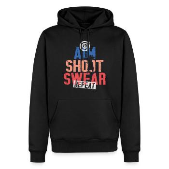 Archery Bow Archer Vintage Aim - Männer Premium Bio Hoodie - Schwarz - Vorne - Nico (187cm)