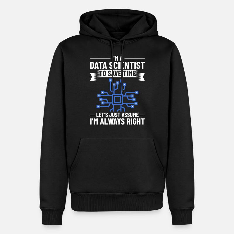 Datenwissenschaftler Data Science Wissenschaft - Männer Premium Bio Hoodie - Schwarz