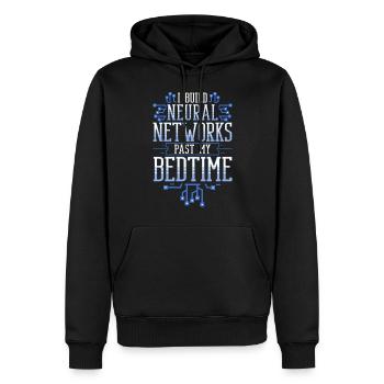 Data Scientist Data Science Science - Sweat à capuche Premium bio Homme - noir - Devant - Nico (187cm)