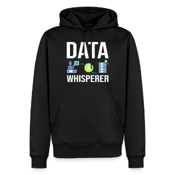 Data Scientist Data Science Science - Sweat à capuche Premium bio Homme - noir - Devant - Nico (187cm)