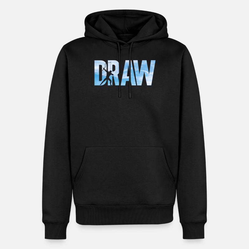 Archery Bow Archer Draw - Männer Premium Bio Hoodie - Schwarz