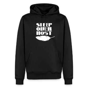 Übernachtungs Gastgeber Übernachten Übernachtung - Männer Premium Bio Hoodie - Schwarz - Vorne - Nico (187cm)
