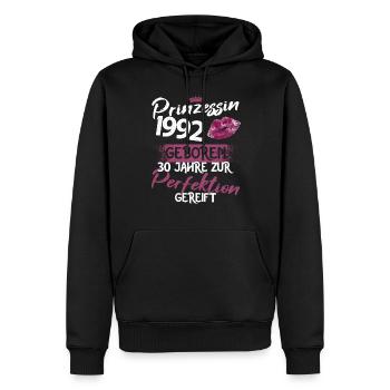 30. Geburtstag 30 Jahre Perfektion Prinzessin 1992 - Männer Premium Bio Hoodie - Schwarz - Vorne - Nico (187cm)