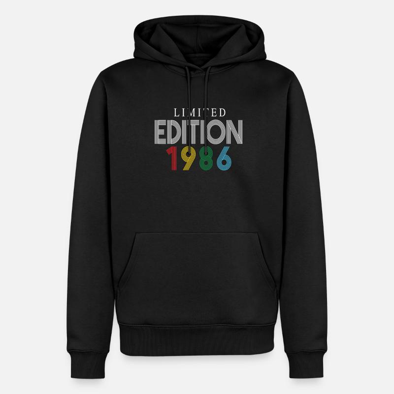 Édition limitée 1986 - Sweat à capuche Premium bio Homme - noir