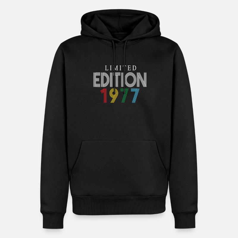 Édition limitée 1977 - Sweat à capuche Premium bio Homme - noir