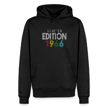 Limited Edition 1966 - Männer Premium Bio Hoodie - Schwarz - Vorne - Nico (187cm)
