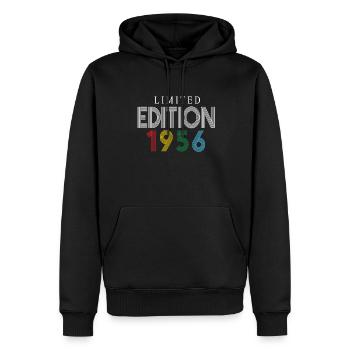 Édition limitée 1956 - Sweat à capuche Premium bio Homme - noir - Devant - Nico (187cm)