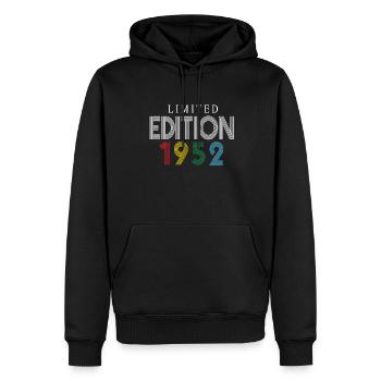 Limited Edition 1952 - Männer Premium Bio Hoodie - Schwarz - Vorne - Nico (187cm)