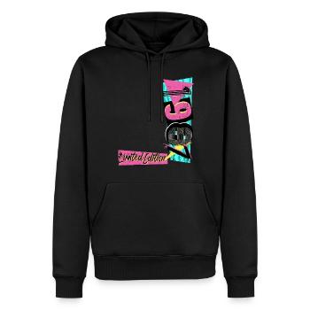 Limited Edition 1987 Baujahr 1987 80er 90er Jahre - Männer Premium Bio Hoodie - Schwarz - Vorne - Nico (187cm)