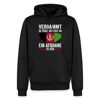Afghanistan Afghane Afghanisches - Männer Premium Bio Hoodie - Schwarz - Vorne - Nico (187cm)