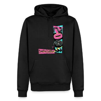 Édition limitée 2003 Année 2003 Années 80 90 - Sweat à capuche Premium bio Homme - noir - Devant - Nico (187cm)