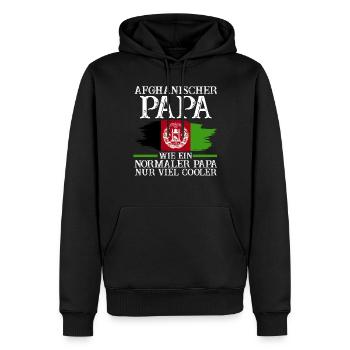 Afghanistanischer Papa Vater Afghane Afghanistan - Männer Premium Bio Hoodie - Schwarz - Vorne - Nico (187cm)