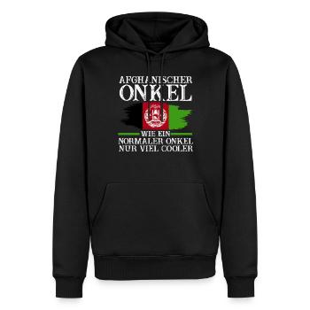 Afghane Onkel Afghanistan - Männer Premium Bio Hoodie - Schwarz - Vorne - Nico (187cm)