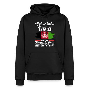 Afghanin Afghanistanische Oma Afghanistan - Männer Premium Bio Hoodie - Schwarz - Vorne - Nico (187cm)