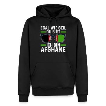 Afghane Afghanisches Afghanistan - Männer Premium Bio Hoodie - Schwarz - Vorne - Nico (187cm)