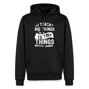 Teacher - Men’s Premium Organic Hoodie - black - Front - Nico (187cm)