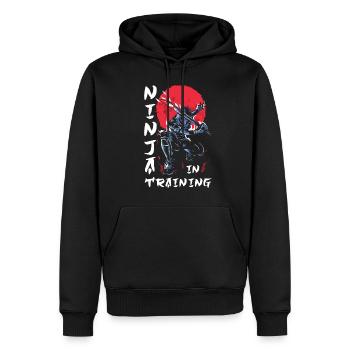 Ninja Geschenk Karate Ninjutsu Judo Samurai Japan - Männer Premium Bio Hoodie - Schwarz - Vorne - Nico (187cm)