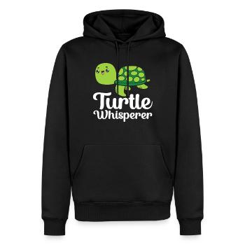 Tortue Tshirt Reptiles Enfants Hommes Femmes - Sweat à capuche Premium bio Homme - noir - Devant - Nico (187cm)
