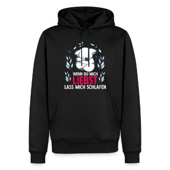 Schlafender Koalabär für Koala Liebhaber - Männer Premium Bio Hoodie - Schwarz - Vorne - Nico (187cm)