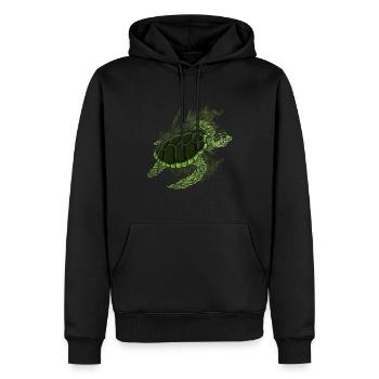 Schildkröte Entspannt Chillen Meer Ozean Strand - Männer Premium Bio Hoodie - Schwarz - Vorne - Nico (187cm)