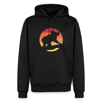 Koala Retro Australie Marsupial - Sweat à capuche Premium bio Homme - noir - Devant - Nico (187cm)