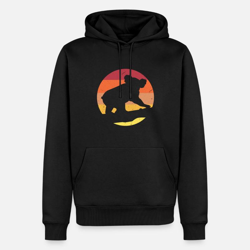 Koala Retro Australien Beuteltier - Männer Premium Bio Hoodie - Schwarz