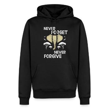 Elephant Gift For Proboscis Africa Wilderness Zoo - Men’s Premium Organic Hoodie - black - Front - Nico (187cm)