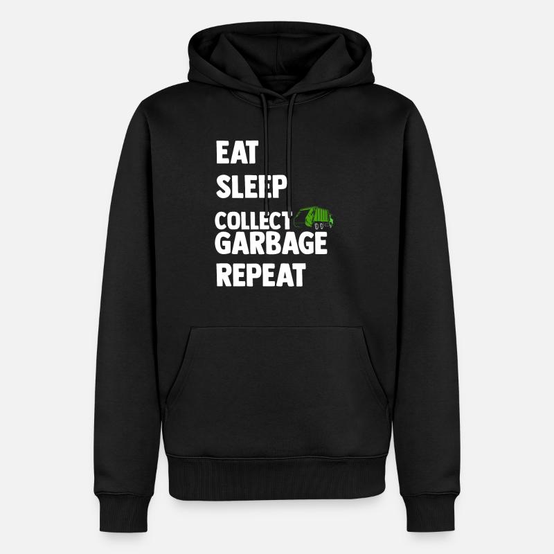 Müllmann Tshirt - Sweat à capuche Premium bio Homme - noir