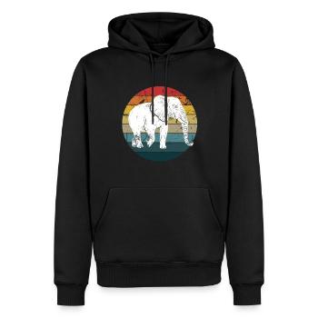 Elephant Tshirt pour Elephant Elephant Kids Zoo - Sweat à capuche Premium bio Homme - noir - Devant - Nico (187cm)