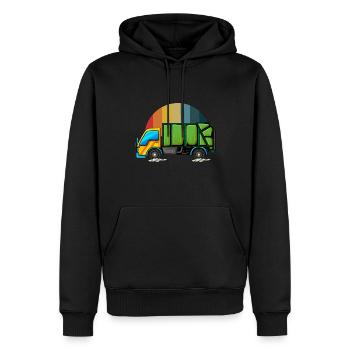 Müllmann Geschenk Müll Müllabfuhr Abfall Beruf - Männer Premium Bio Hoodie - Schwarz - Vorne - Nico (187cm)