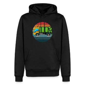 Müllmann Geschenk Müll Müllabfuhr Abfall Beruf - Männer Premium Bio Hoodie - Schwarz - Vorne - Nico (187cm)